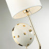Бра ODEON LIGHT POLLEN MODERN ODL_EX24 43 E14 1*40W металл керамика ткань, золотой молочный белый 5423/1W