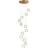 Люстра ODEON LIGHT MIRAGE L-VISION ODL24 451 LED 83W 4000K 5047лм металл акрил, античная бронза 5030/83L