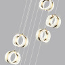 Люстра ODEON LIGHT MIRAGE L-VISION ODL24 451 LED 83W 4000K 5047лм металл акрил, античная бронза 5030/83L