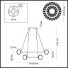 Люстра ODEON LIGHT MIRAGE L-VISION ODL24 453 LED 230W 4000K 14677лм металл акрил, античная бронза 5030/230L