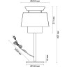 Настольная лампа ODEON LIGHT KRESSA PENDANT ODL24 401 E27 1*60W черный зеленый золотой, металл экокожа 4992/1TA